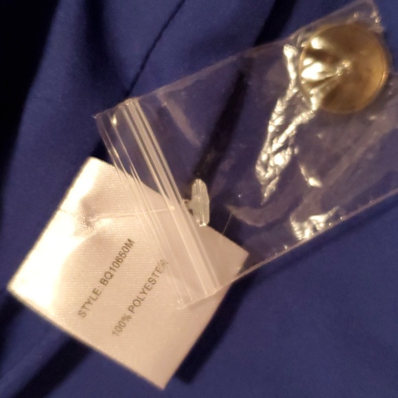 Vibrant Cobalt Blue Faux Suede zip up jacket - Picture 11 of 12